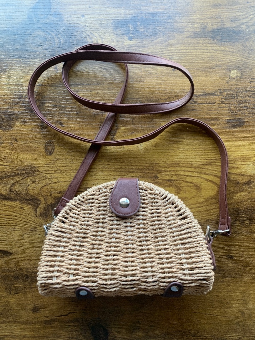 Raffia shoulder/crossbody bag